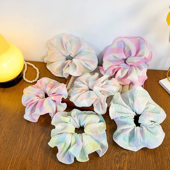 Hair Accessories Cloth Handmade Folded Large Intestinal Shape For Women