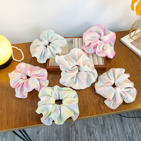 Hair Accessories Cloth Handmade Folded Large Intestinal Shape For Women