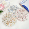 Hair Accessories Cloth Handmade Oversized Floral Hair Ring Pleated Lace Hair Rope Hair Strap
