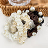 Hair Accessories Cloth Handmade Pearl Intestinal Ring Retro Elegant High Elasticity