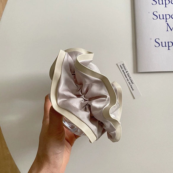 Hair Accessories Cloth Handmade Sweet Agaric Edge Double Cloud Large Intestine Hair Ring Tie Rope For Girls