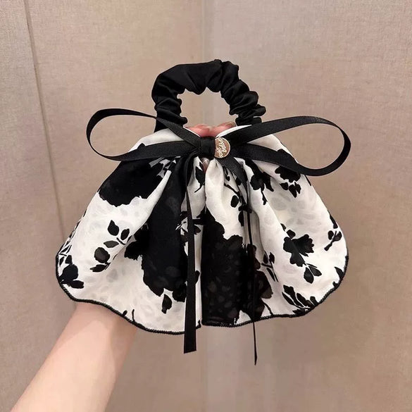 Hair Accessories Cloth Handmade Vintage Printed Bow Style