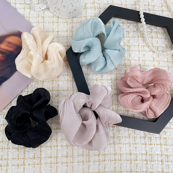 Hair Accessories Cloth Maillard Style Handmade High Elasticity Hair Ring Hair Rope Hair Strap For Women