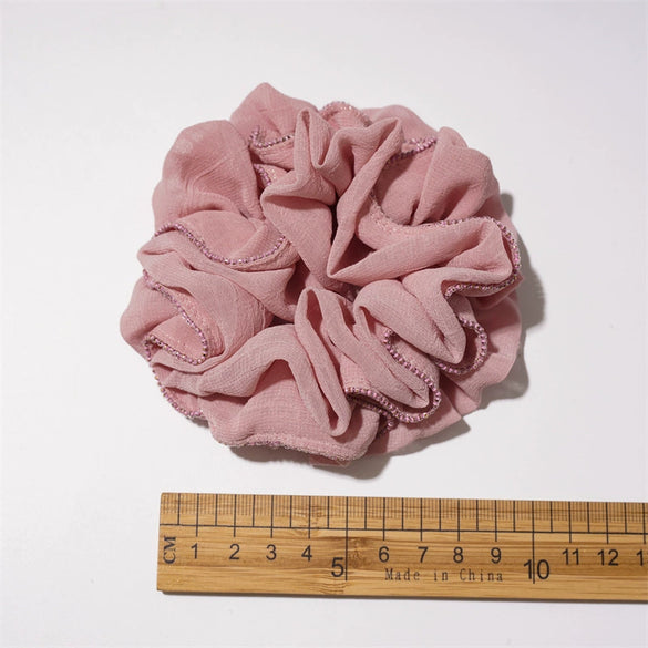Hair Accessories Cloth Pleated Ruffled Lace High Elasticity Seiko Ponytail Hair Band Tie Rope Headdress