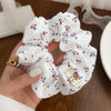 Hair Accessories Cloth Small Flower Plaid Handmade Hair Ring Head Rope For Girls And Women