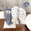 Hair Accessories Cloth Small Flower Plaid Handmade Hair Ring Head Rope For Girls And Women