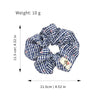 Hair Accessories Cloth Small Flower Plaid Handmade Hair Ring Head Rope For Girls And Women