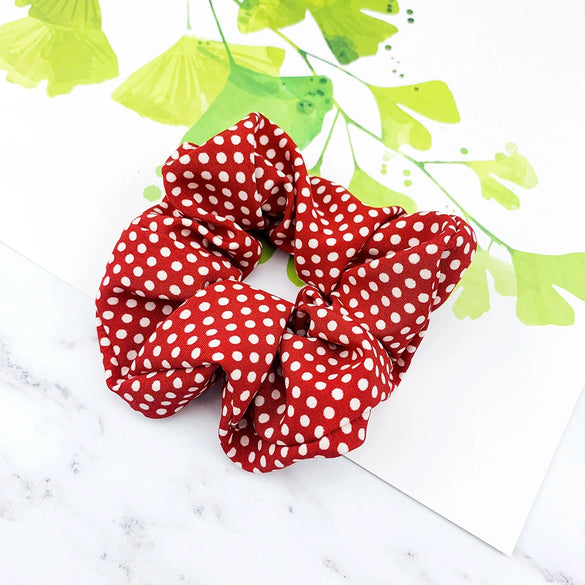 Hair Accessories Cotton Cloth Handmade Small Wave Dot Round Hair Ring Head Rope