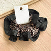 Hair Accessories Fabric Double Layer Leopard Handmade Sweet Style Hair Ring Hair Flower Hair Rope