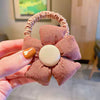 Hair Accessories Fabric Handmade Braided Hair Rope With Large Flowers Style