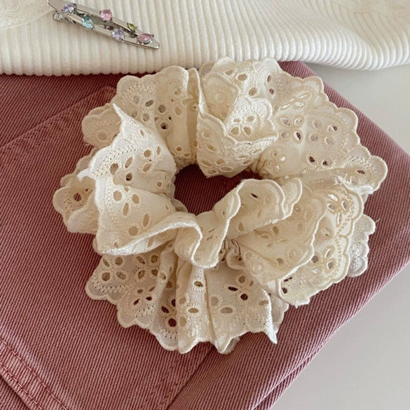 Hair Accessories Fabric Handmade High Elasticity Plants Flowers Style For Women