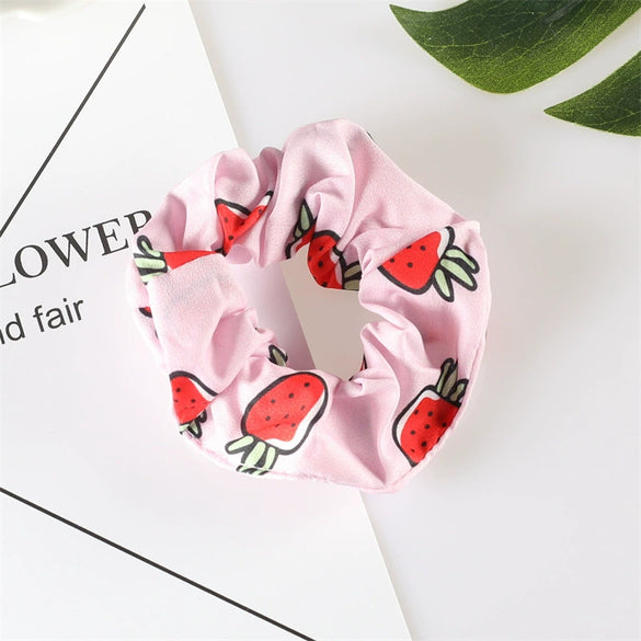 Hair Accessories Fabric Handmade Small Fresh Floral Bow Large Intestine Style With Little Fragrance And Animal Design For Women