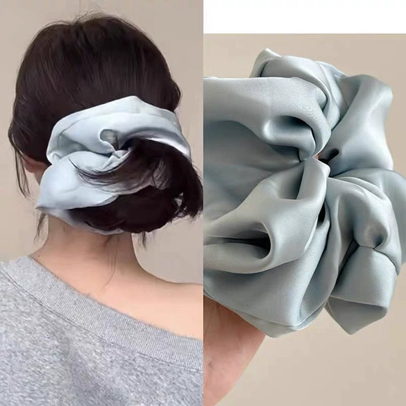 Hair Accessories Fabric Solid Color Handmade High Elastic Hair Ring