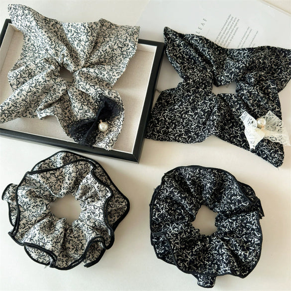 Hair Accessories Fabric Square Floral Seiko Light Luxury High Elasticity For Women