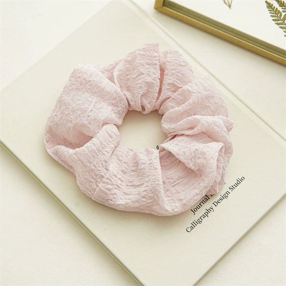 Hair Accessories Fabric Sweet High Elasticity Seiko Bubble Wrinkled Large Intestine Ball Hair Ring Hair Rope