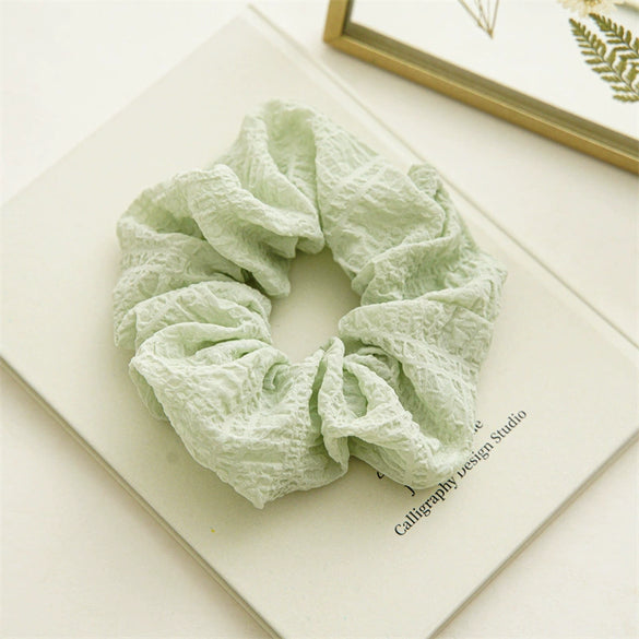 Hair Accessories Fabric Sweet High Elasticity Seiko Bubble Wrinkled Large Intestine Ball Hair Ring Hair Rope