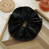 Hair Accessories Fabric Wood Fringe Folded Large Bowel Ring Handmade High Elasticity