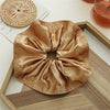 Hair Accessories Fabric Wood Fringe Folded Large Bowel Ring Handmade High Elasticity