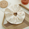 Hair Accessories Fabric Wood Fringe Folded Large Bowel Ring Handmade High Elasticity