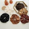 Hair Accessories Fabric Wood Fringe Folded Large Bowel Ring Handmade High Elasticity