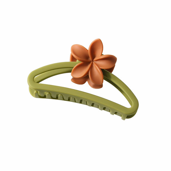 Hair Accessories Frosted Egg Flower Semicircle Hollow Grab Clip Baking Paint For Women