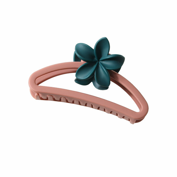 Hair Accessories Frosted Egg Flower Semicircle Hollow Grab Clip Baking Paint For Women