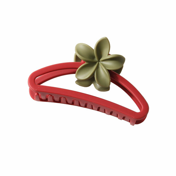 Hair Accessories Frosted Egg Flower Semicircle Hollow Grab Clip Baking Paint For Women