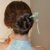 Hair Accessories Glass Glazed Flower Tassel Hairpin