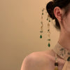 Hair Accessories Glass Glazed Flower Tassel Hairpin