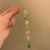Hair Accessories Glass Glazed Flower Tassel Hairpin
