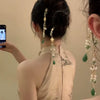 Hair Accessories Glass Glazed Flower Tassel Hairpin
