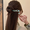 Hair Accessories Glass Glazed Flower Tassel Hairpin