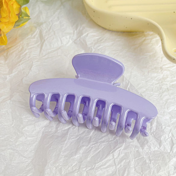 Hair Accessories Glitter Cream Plastic Resin Handmade Disc Hair Grab Clip For Women