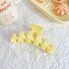 Hair Accessories Glitter Cream Plastic Resin Handmade Disc Hair Grab Clip For Women