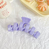 Hair Accessories Glitter Cream Plastic Resin Handmade Disc Hair Grab Clip For Women
