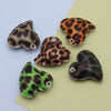 Hair Accessories Hairpin Headband Pu Leather Retro Leopard Print Heart Style