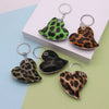 Hair Accessories Hairpin Headband Pu Leather Retro Leopard Print Heart Style