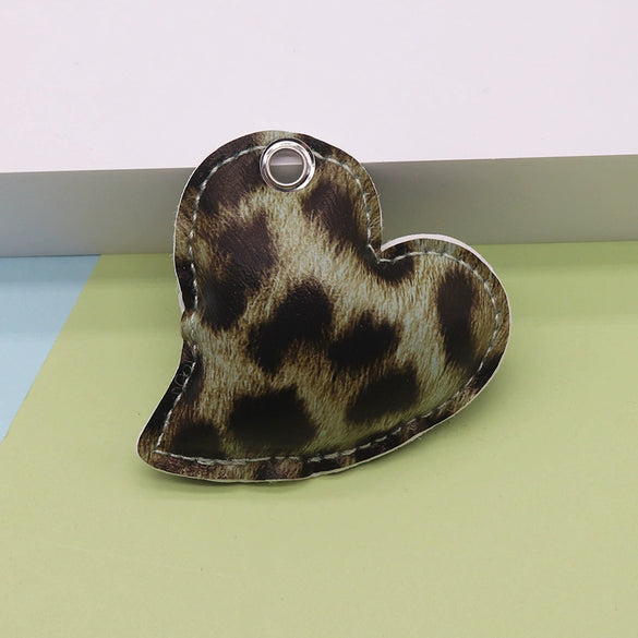 Hair Accessories Hairpin Headband Pu Leather Retro Leopard Print Heart Style