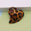 Hair Accessories Hairpin Headband Pu Leather Retro Leopard Print Heart Style