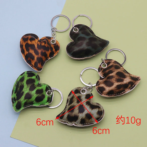 Hair Accessories Hairpin Headband Pu Leather Retro Leopard Print Heart Style
