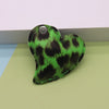 Hair Accessories Hairpin Headband Pu Leather Retro Leopard Print Heart Style