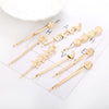 Hair Accessories Hairpin Zinc Alloy Heartshaped Fivepointed Star Smiley Face Fourleaf Clover Electroplating For Women