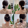 Hair Accessories High Elastic Fabric Handmade Pearl Hair Rope Hair Band