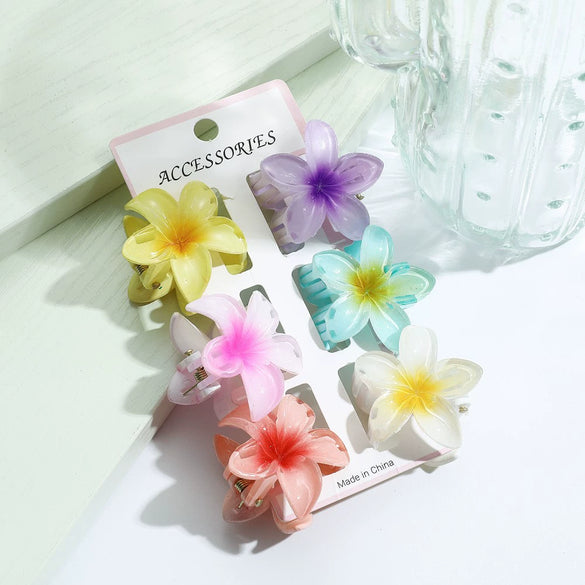 Hair Accessories High Grade Egg Flower Baking Paint Shark Clip For Women