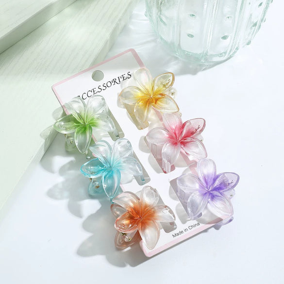 Hair Accessories High Grade Egg Flower Baking Paint Shark Clip For Women