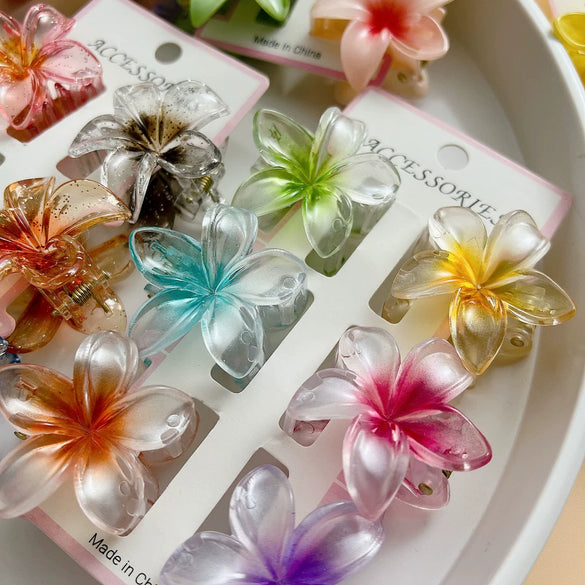 Hair Accessories High Grade Egg Flower Baking Paint Shark Clip For Women