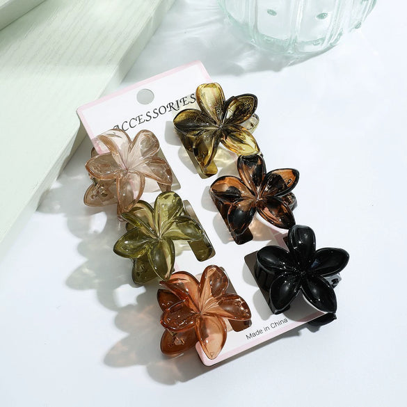 Hair Accessories High Grade Egg Flower Baking Paint Shark Clip For Women