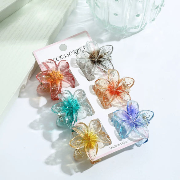 Hair Accessories High Grade Egg Flower Baking Paint Shark Clip For Women