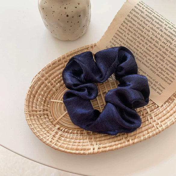Hair Accessories Mercerized Satin Solid Color Handmade Hair Ring With Small Fragrance Plants And Flowers Style