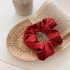 Hair Accessories Mercerized Satin Solid Color Handmade Hair Ring With Small Fragrance Plants And Flowers Style